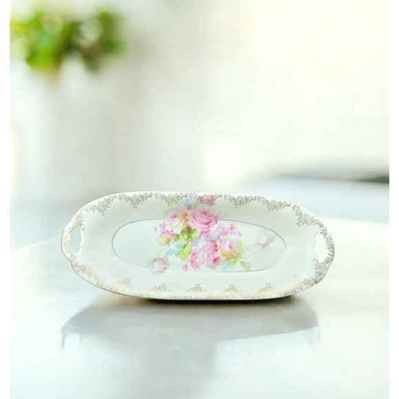 Prussia Other - Antique Prussia Porcelain Rose Celery/Relish Dish